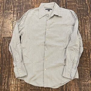 John Varvatos Men's Pinstriped Shirt in Gray